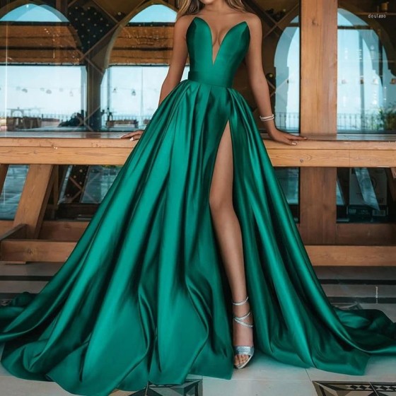 Women’s Polyester Summer Off Shoulder Floor Length Dress Slim Fit Sweetheart Neck