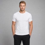 Men's White Moisture-Wicking Athletic T-Shirt