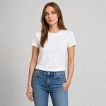 Women's Classic White Cotton Crew-Neck T-Shirt